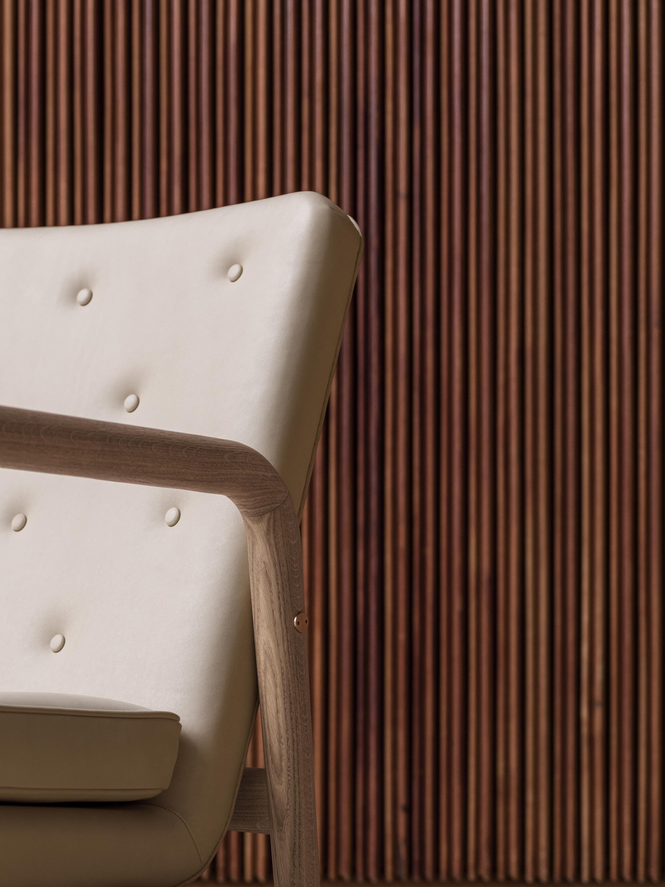 Carl Hansen VLA76门厅扶手椅，橡木油/皮革SIF 90