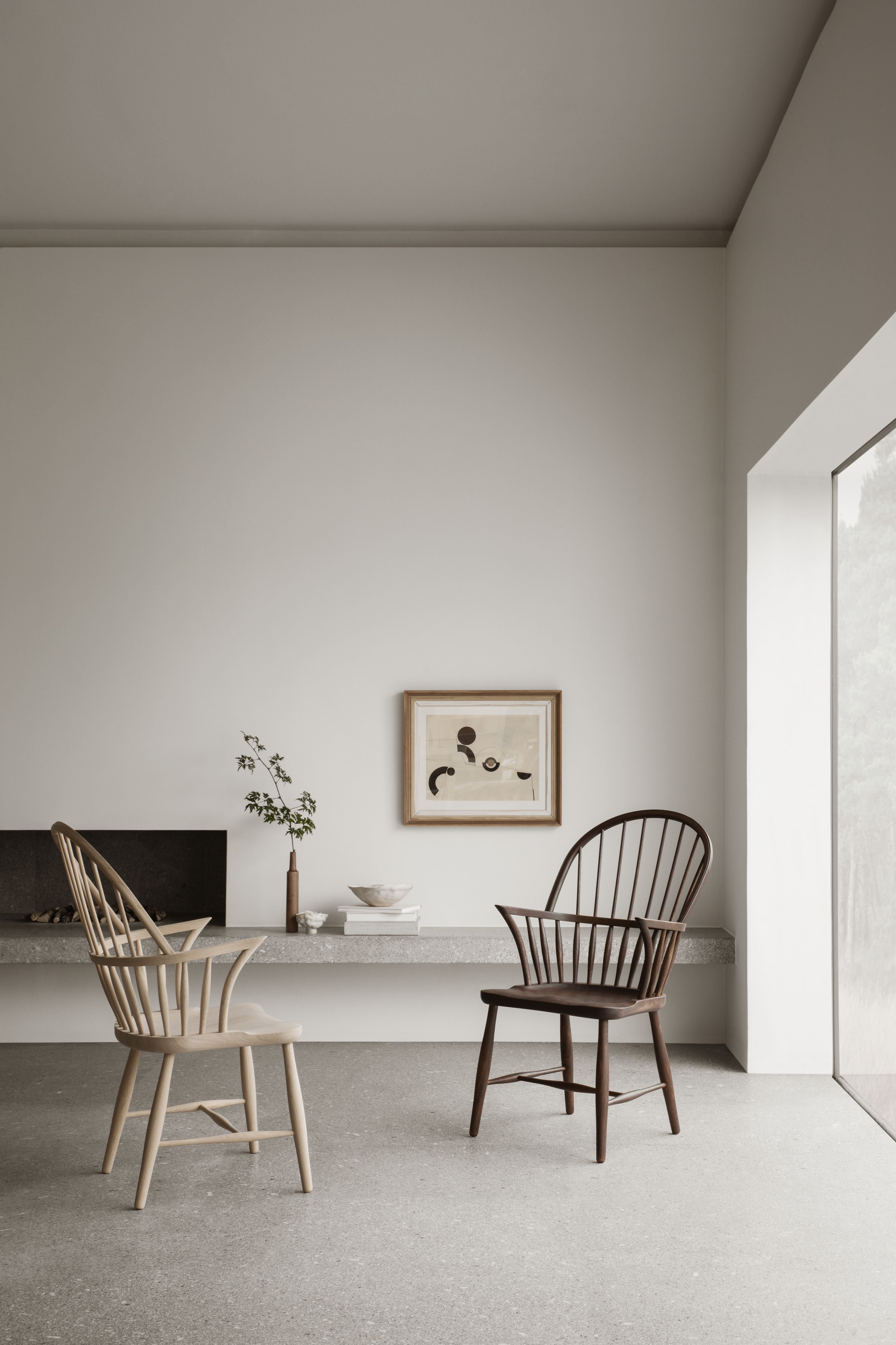 Carl Hansen FH38 sedia Windsor, olio color fumo