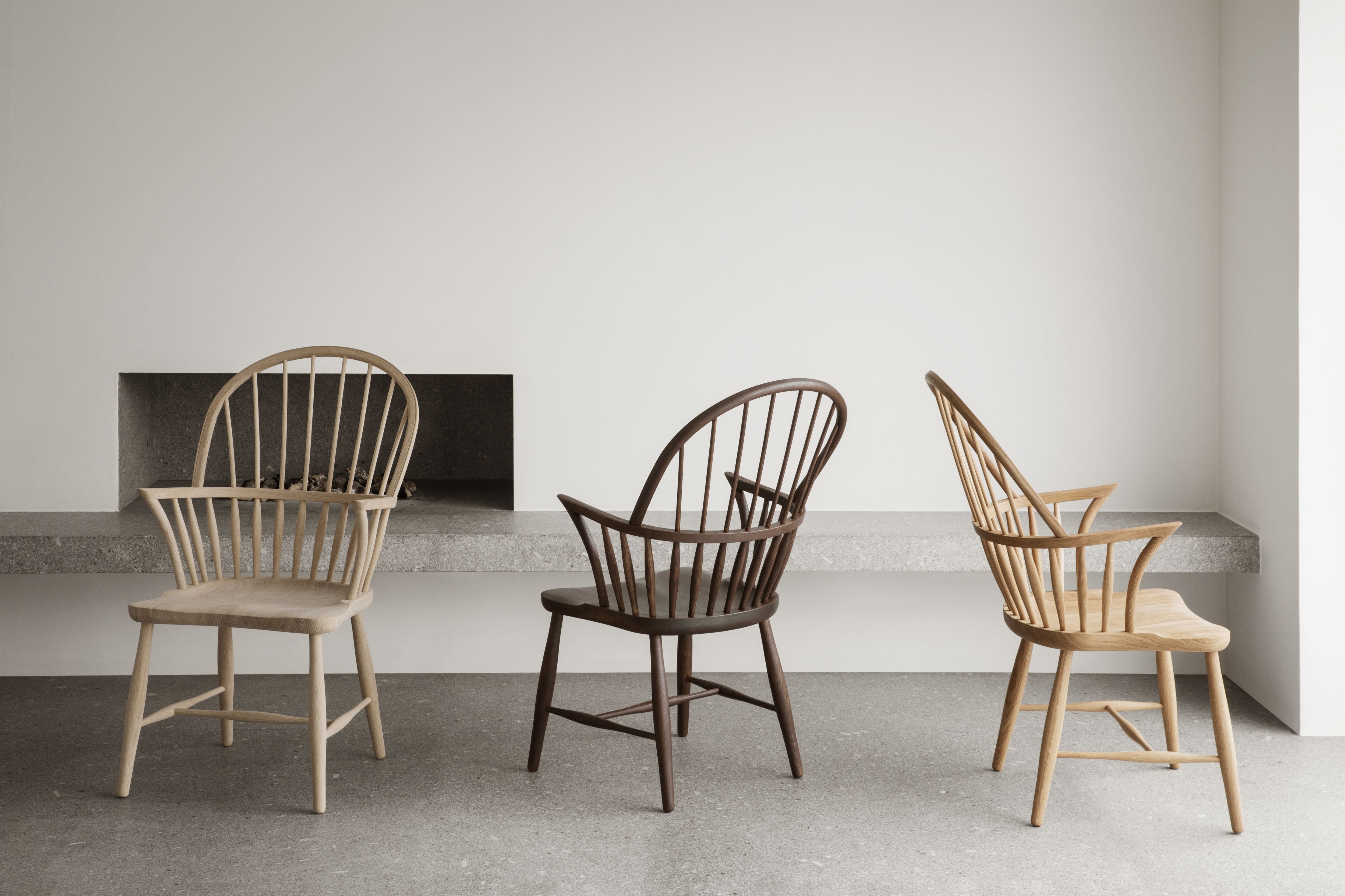 Carl Hansen FH38 sedia Windsor, olio color fumo