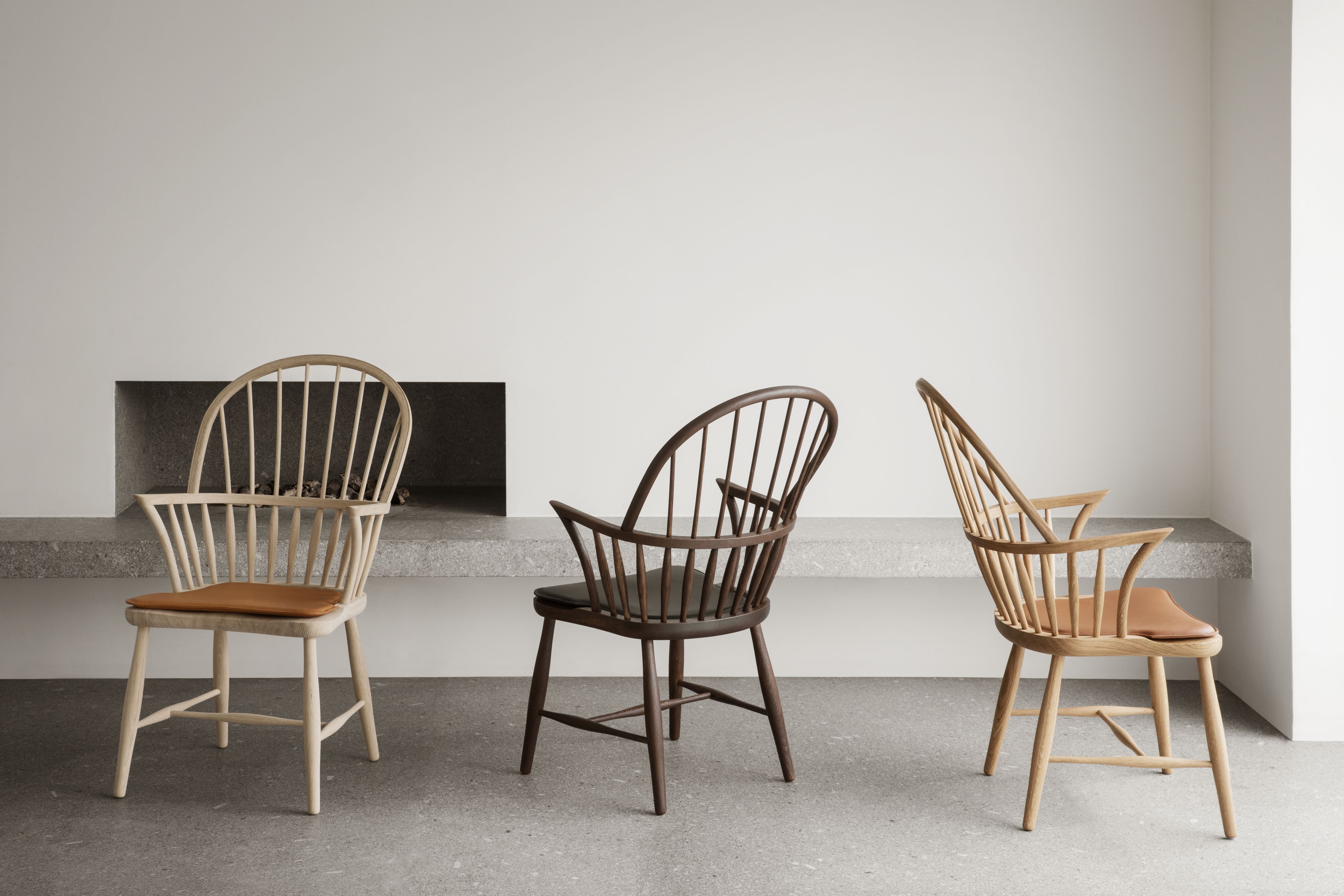 Carl Hansen FH38 sedia Windsor, olio color fumo