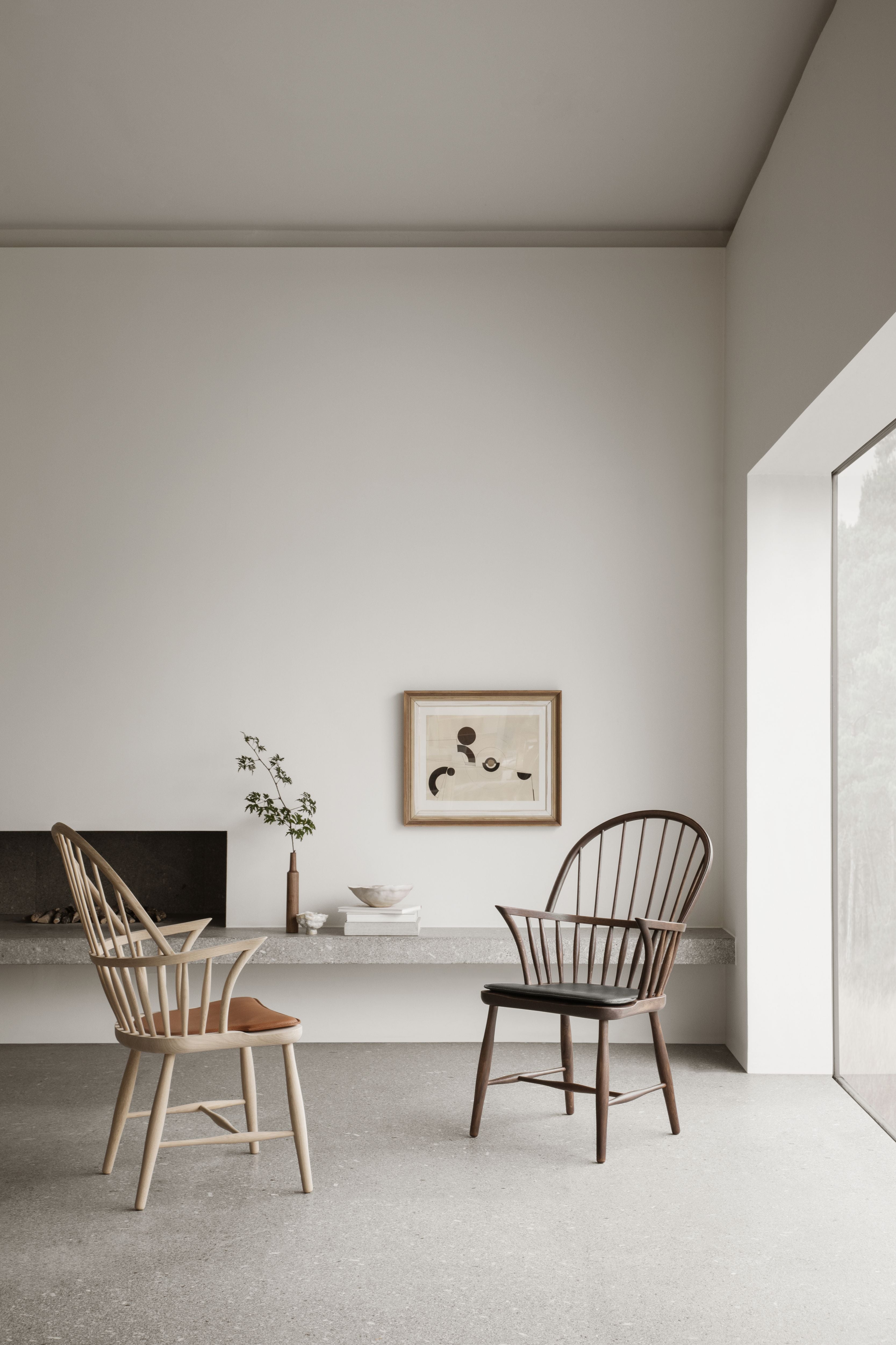 Carl Hansen FH38 sedia Windsor, olio color fumo