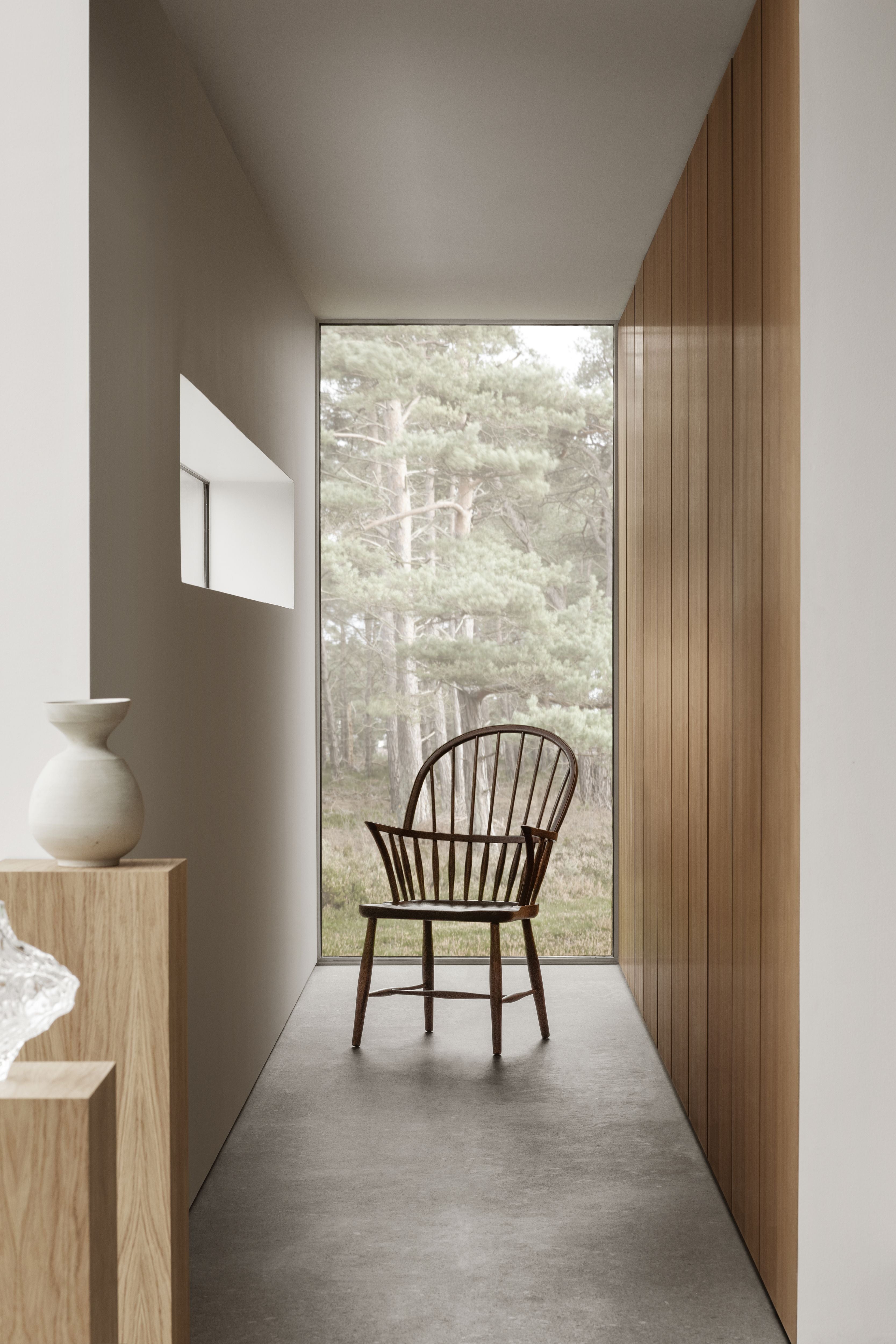 Carl Hansen FH38 sedia Windsor, olio color fumo