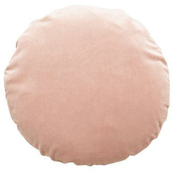 Almohada de terciopelo redondo básico de Christina Lundsteen, rosa pálida