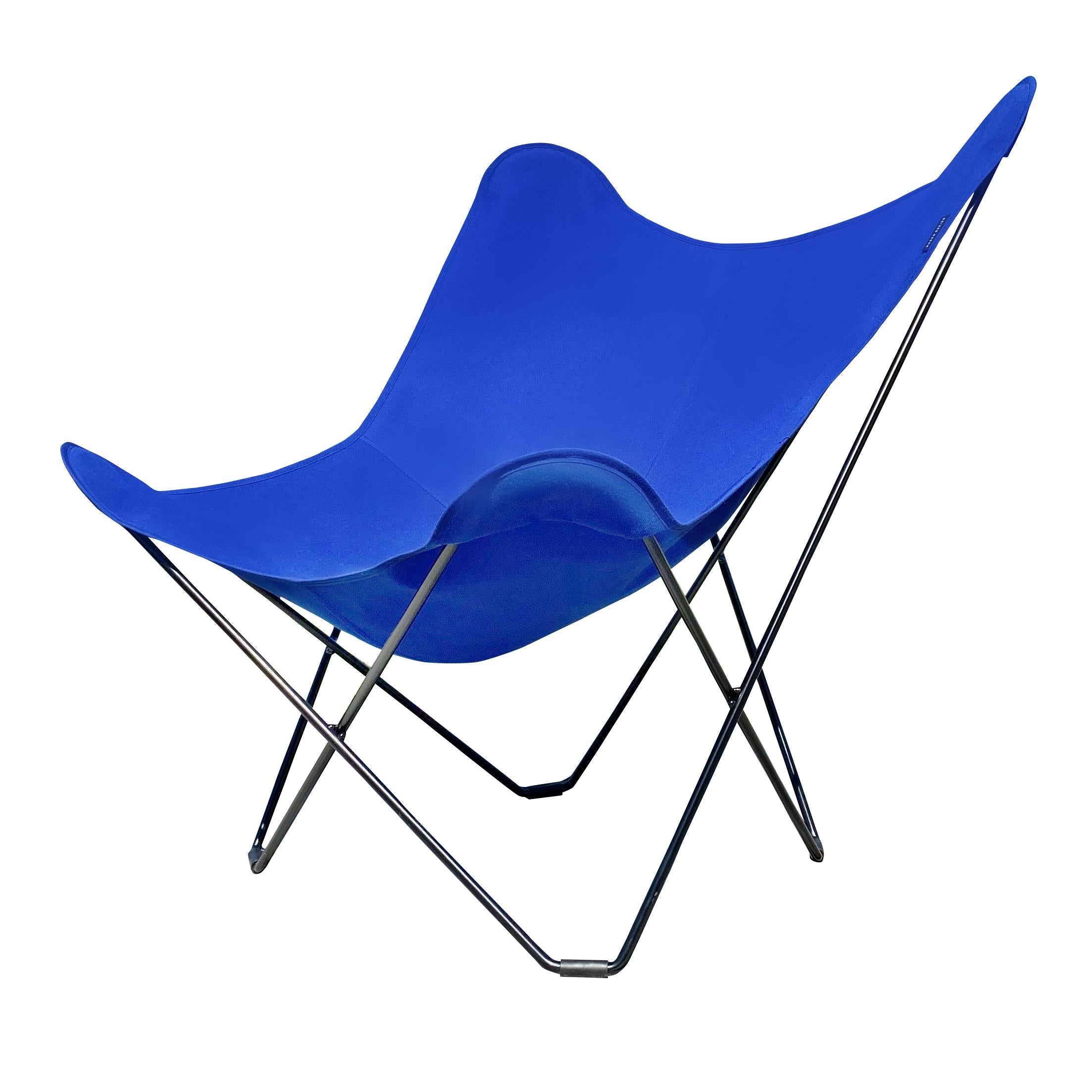 Cuero Sunshine Mariposa蝴蝶椅，大西洋蓝/黑色室外框架