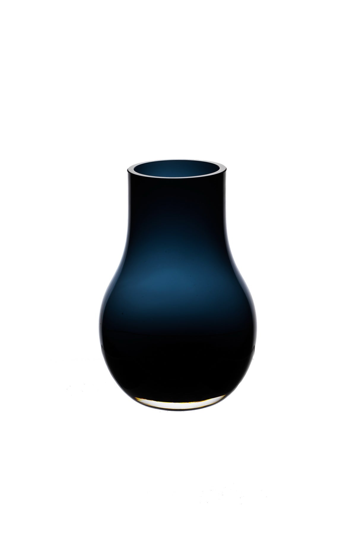 Moderne elegante Vase in Deep Blue Quality Glass, Davos10