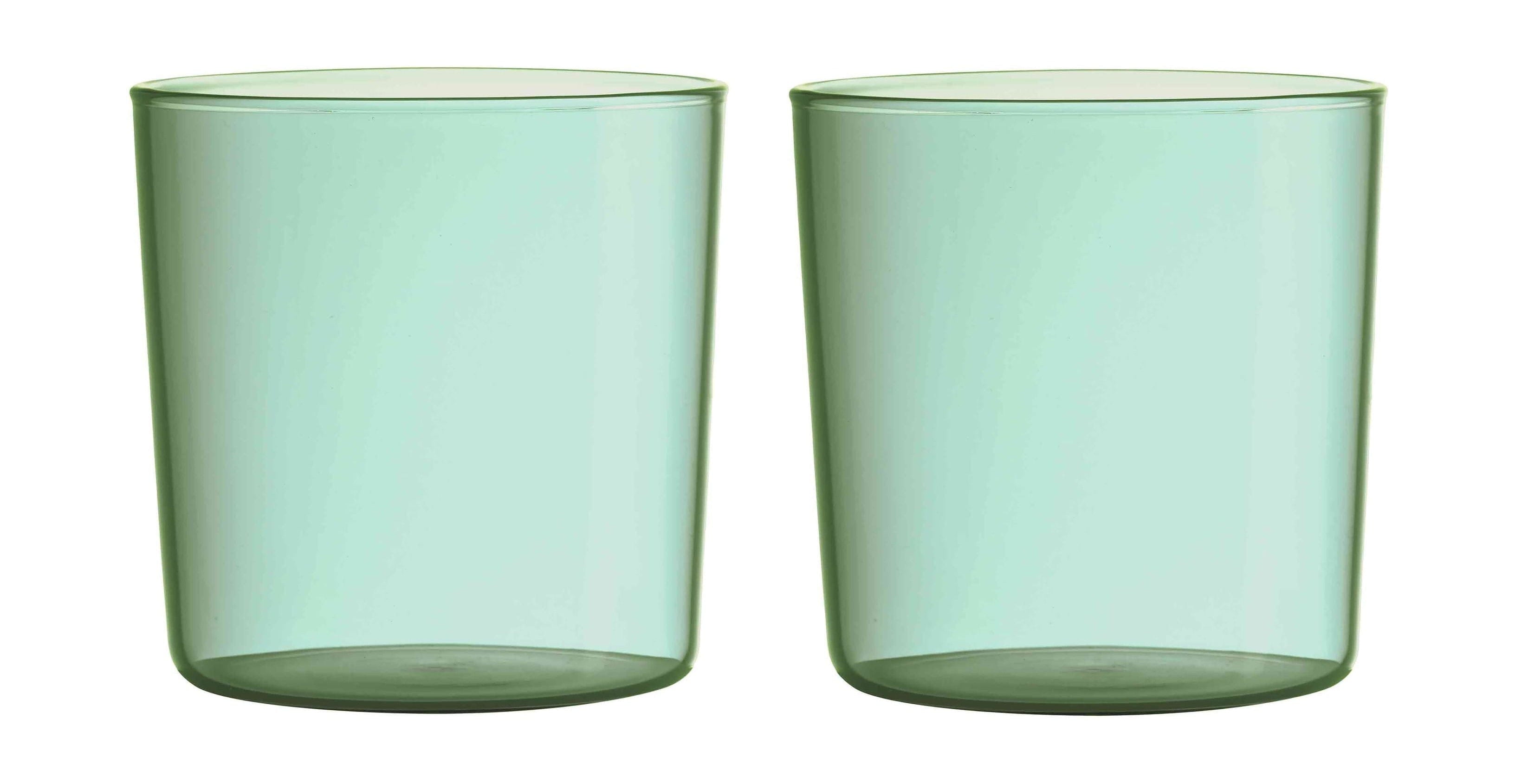 Design Letters Ensemble de verre à boisson écologique coloré pour enfants de 2, vert
