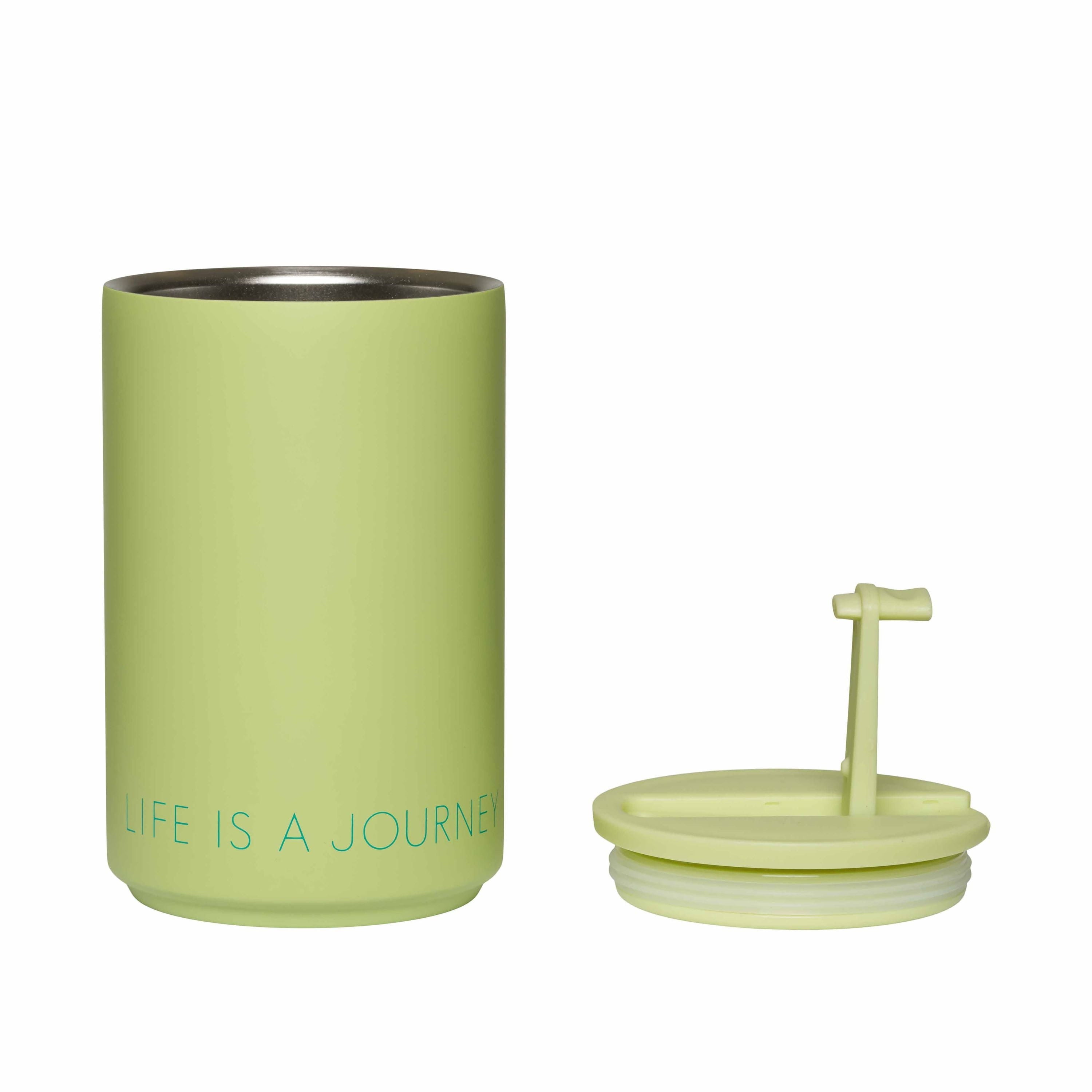Design Letters Insulated Cup Life Is A Journey, Light Green