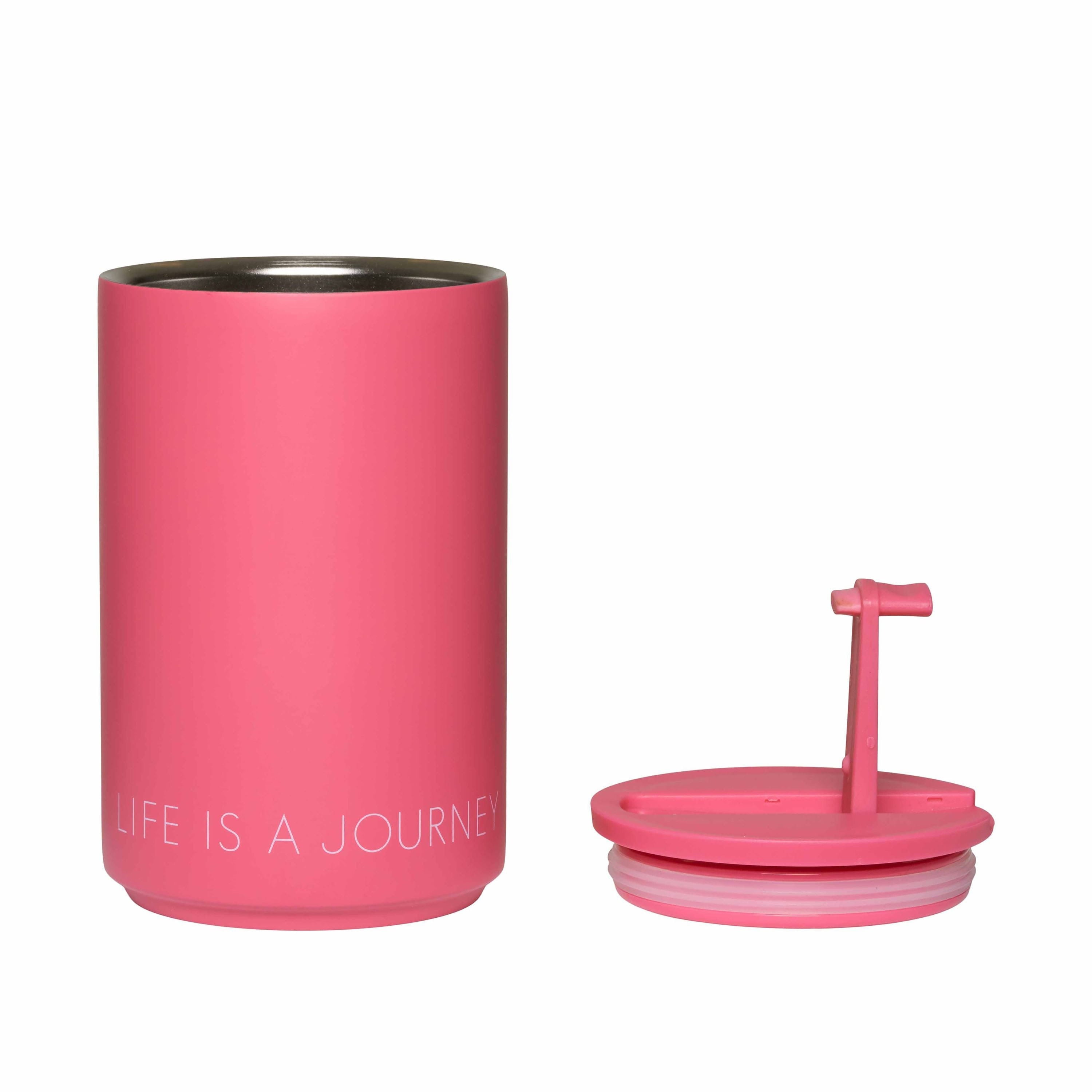Design Letters Insulated Cup Life Is A Journey, Pink