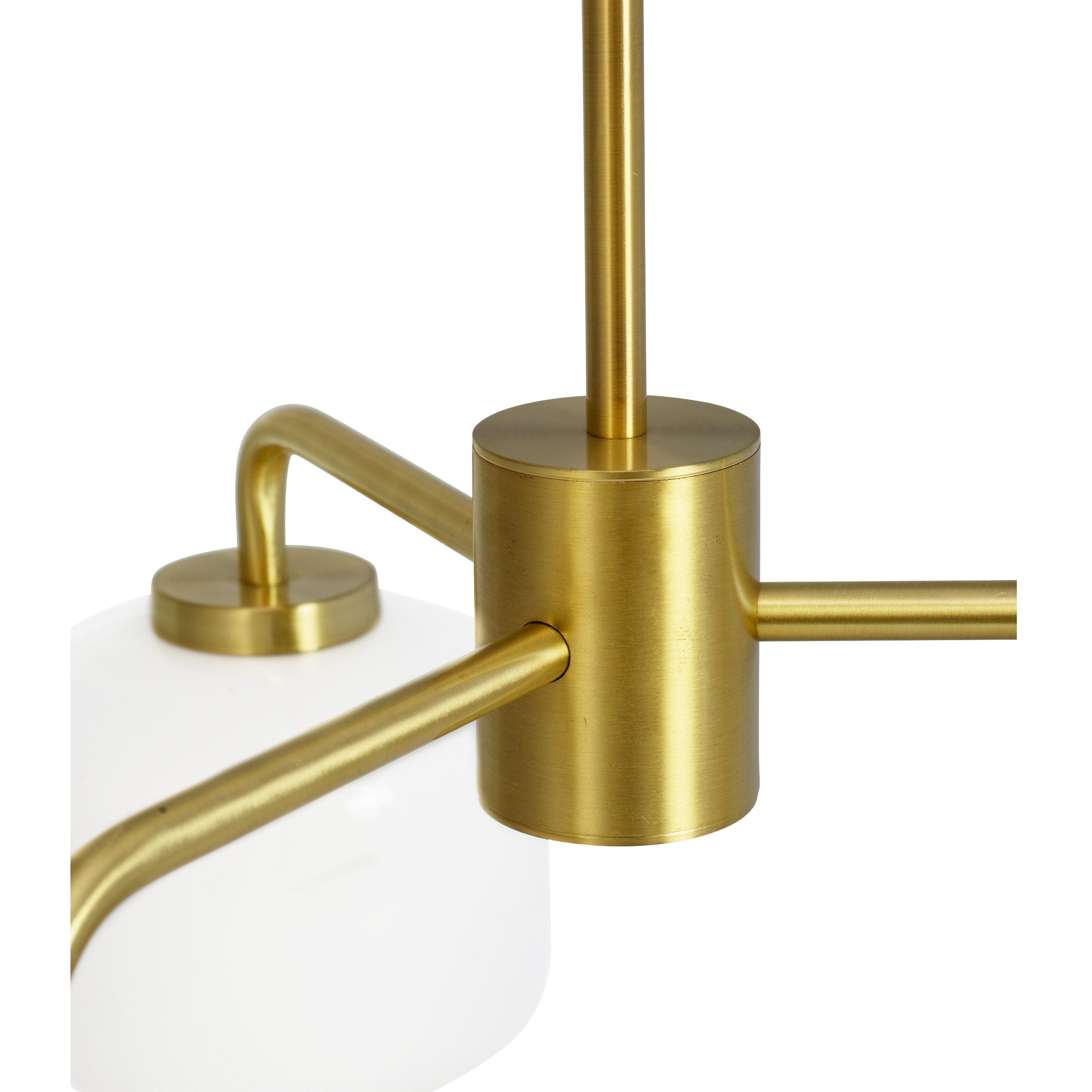 Dyberg Larsen ARP 3武装吊灯，蛋白石/黄铜