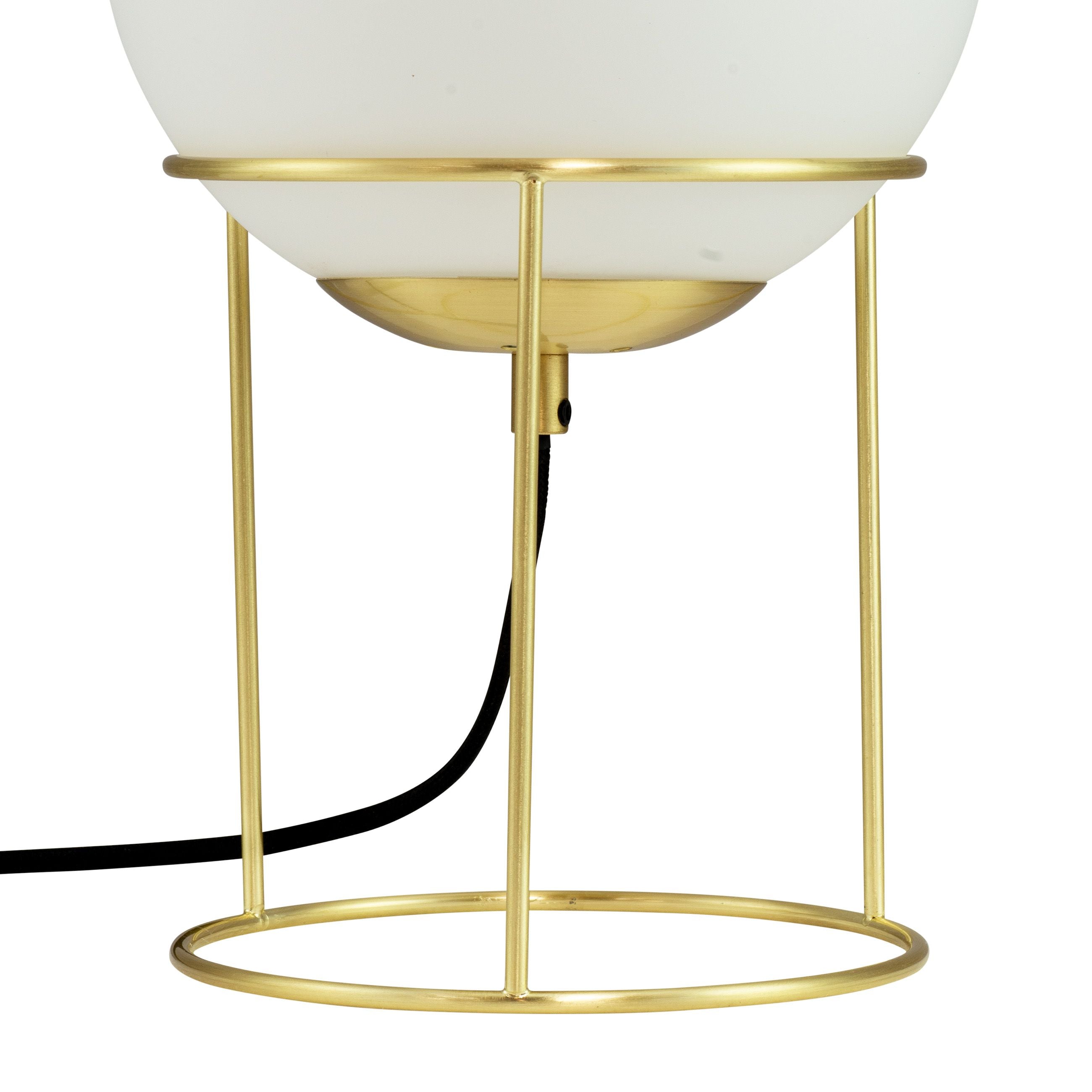 Lámpara de mesa Dyberg Larsen Madrid, ópalo/latón
