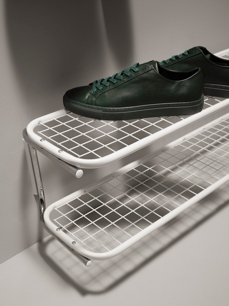 Essem Design Rack à chaussures classiques 100 cm, noir / chrome