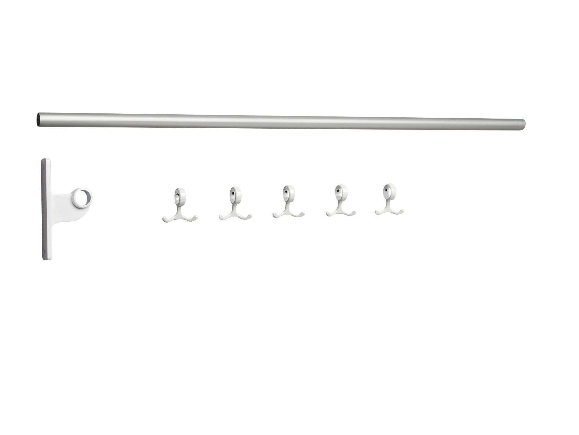 Nostalgi Hook Bar铝，白色的Essem Design扩展部分