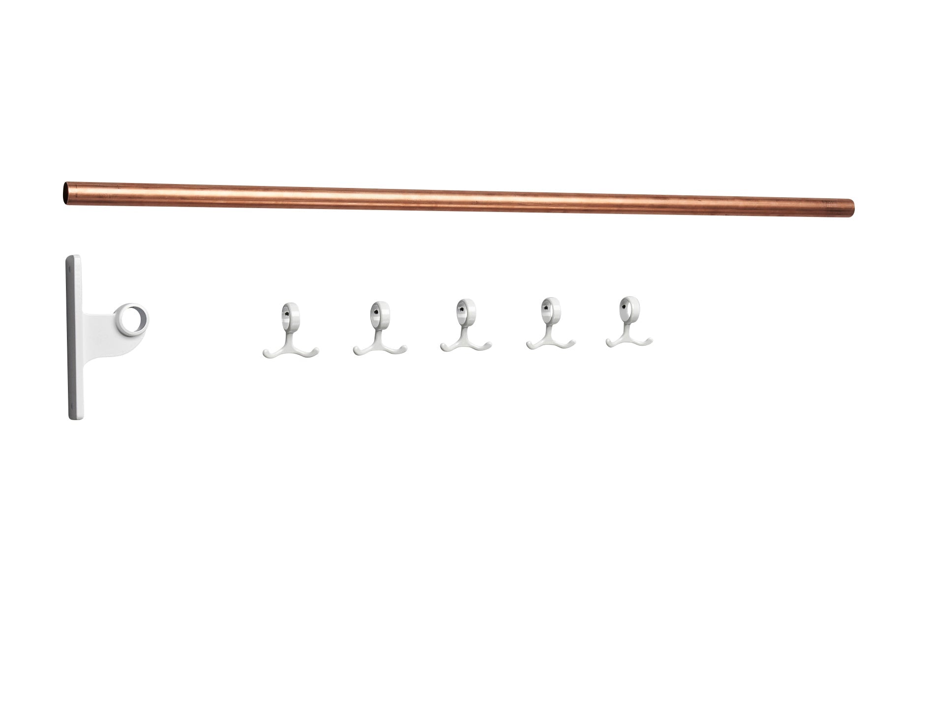 Parte de extensión de diseño de ESSEM para la barra de gancho de nostalgi cobre, blanco