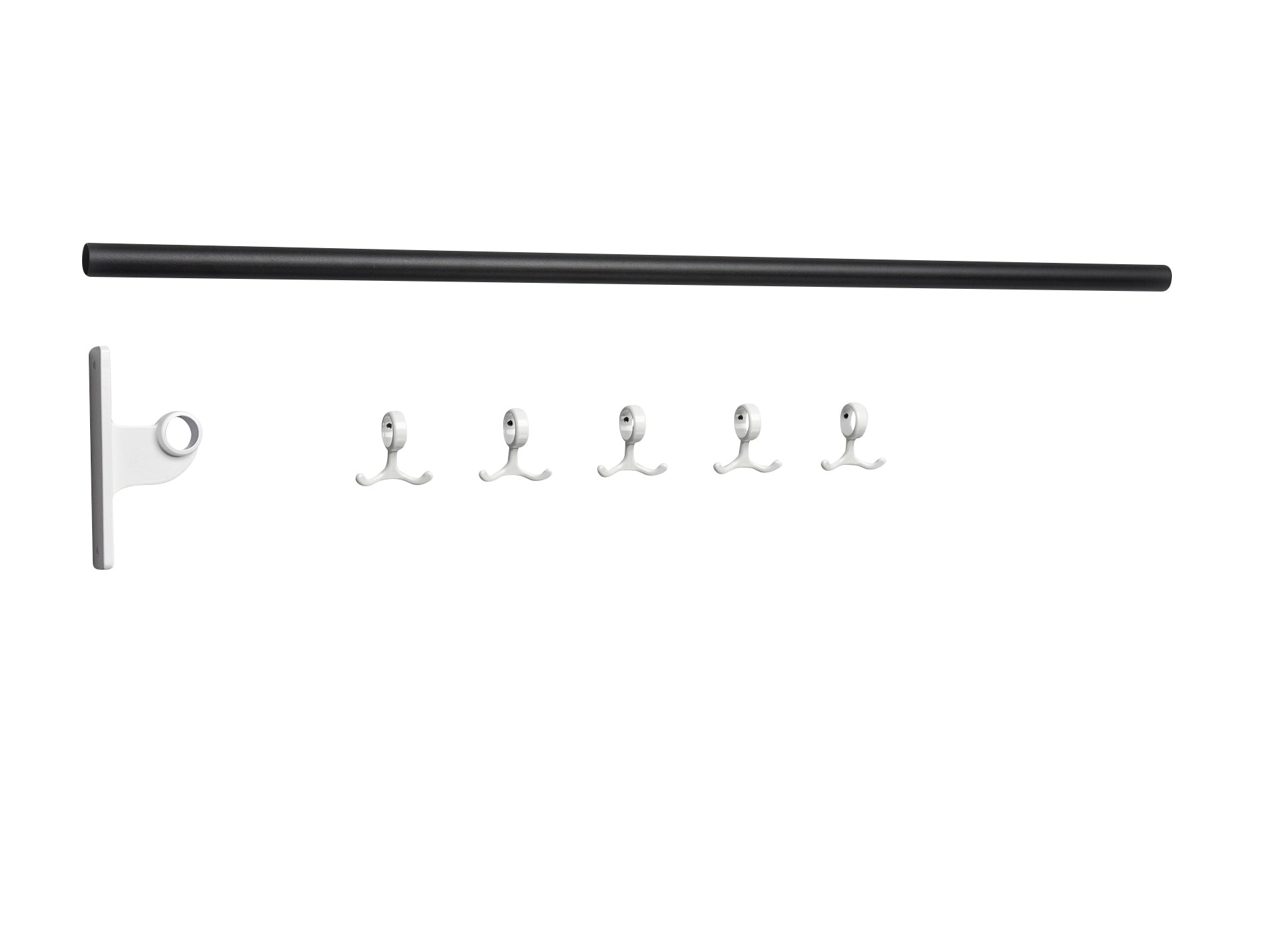 Parte de extensión de diseño de Essem para la barra de gancho de nostalgi, negro/blanco