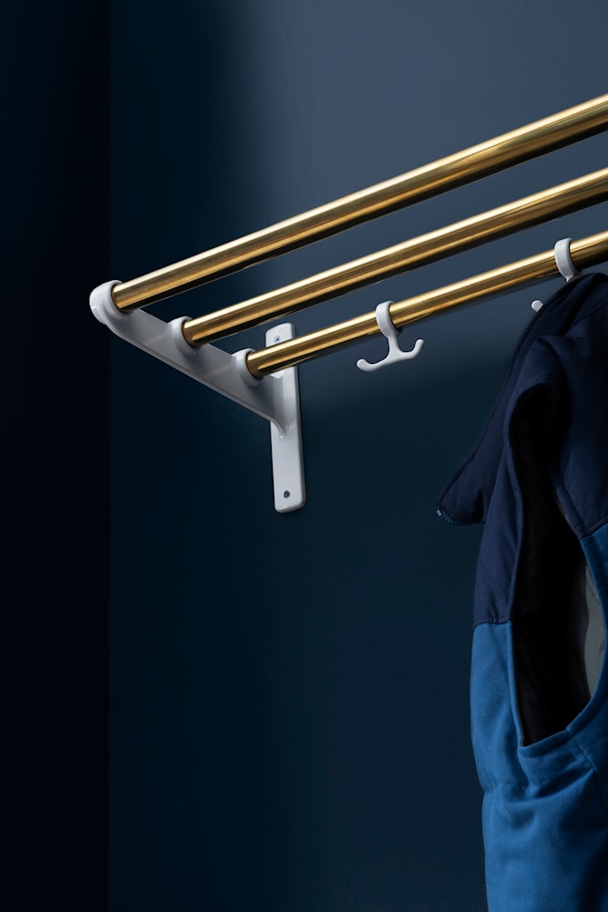 Essem Design Nostalgi hat rack/sko rackkonsol til venstre, aluminium