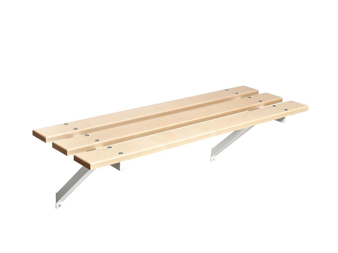 Essem Design板凳67桦木45厘米，白色