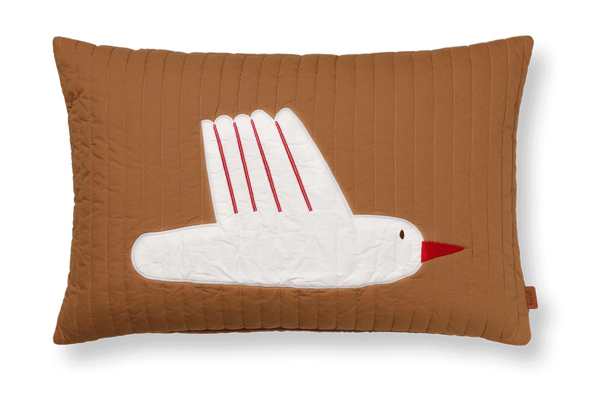 Ferm Living Bird Cushion Rectangular, Sugar Rilp