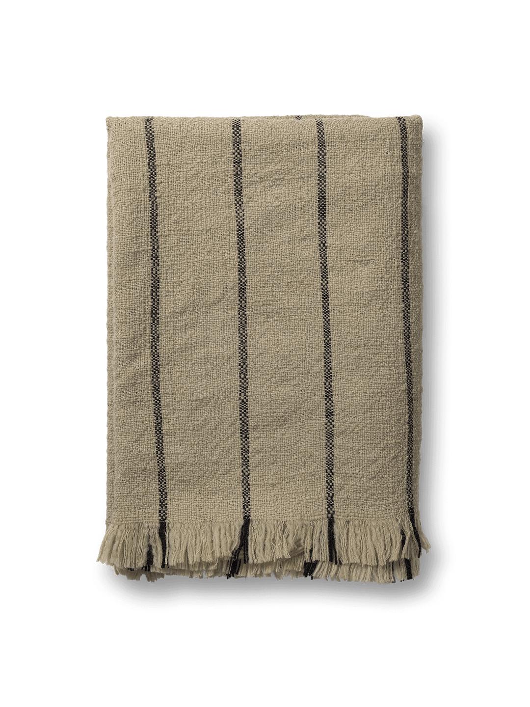 Ferm Living Calm Blanket, Camel/Black