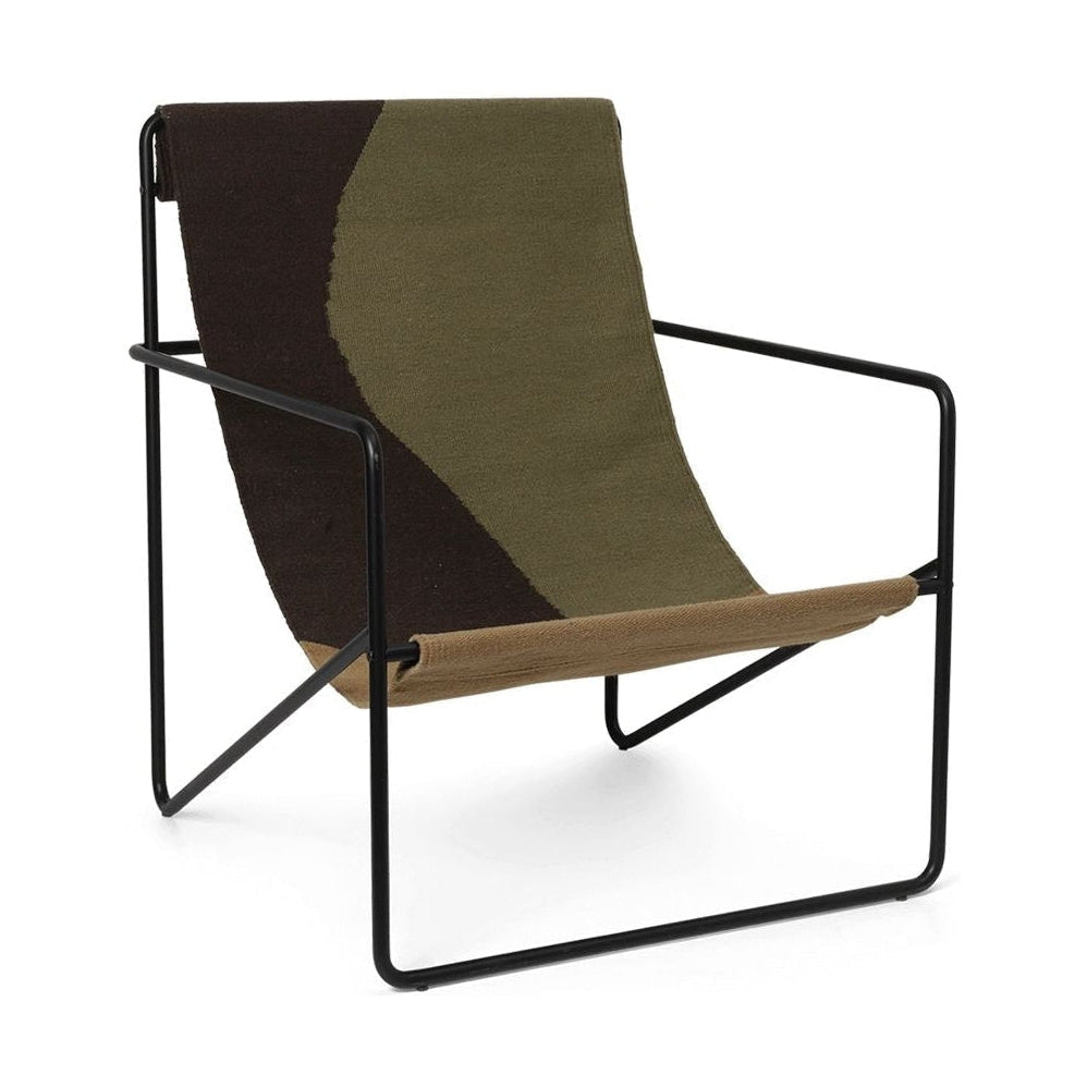 Sedia da salotto del deserto di Ferm Living, nero/dune