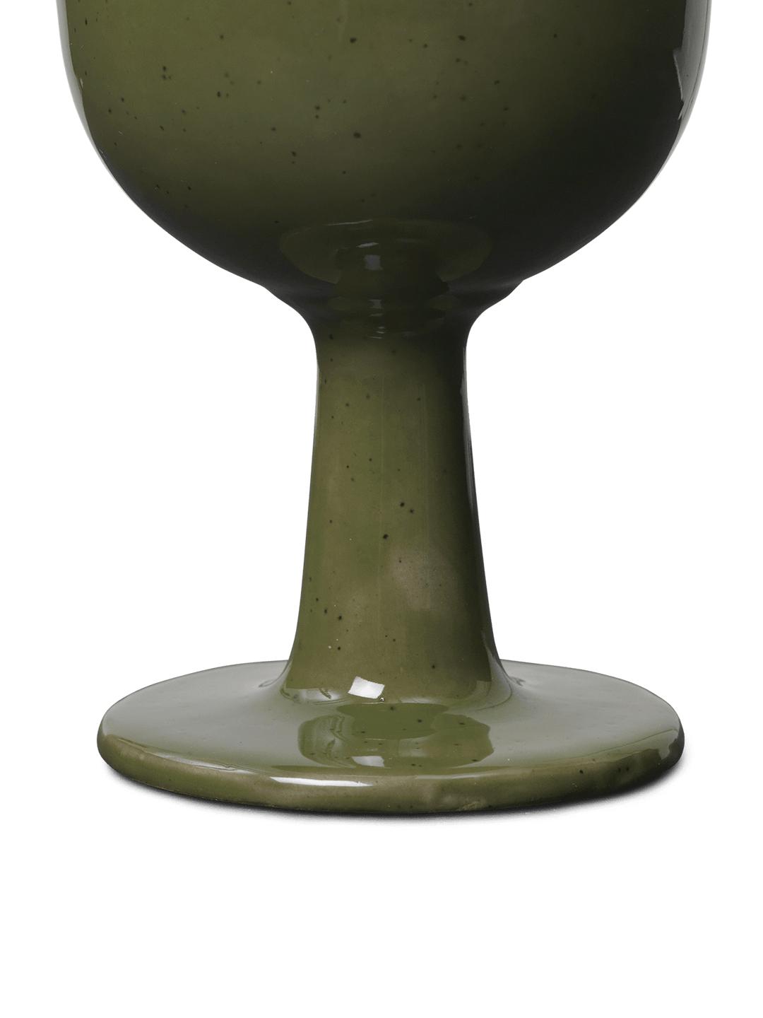 Ferm Living Floccula Wine Glass, Green