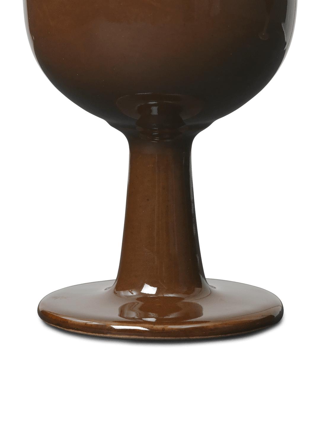 Ferm Living Floccula Wine Glass, Soil