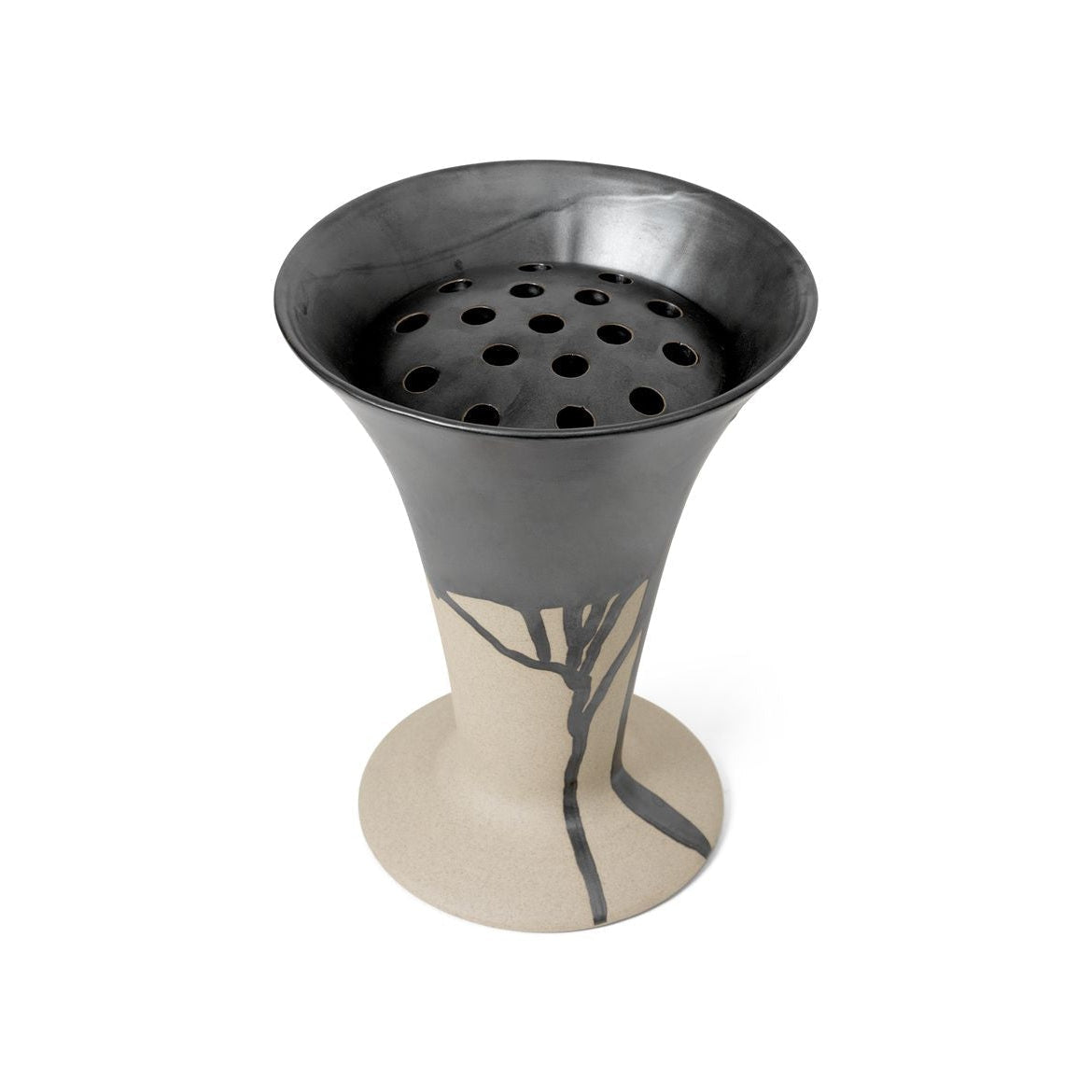 Ferm Living Flores Vase, Sand/Schwarz