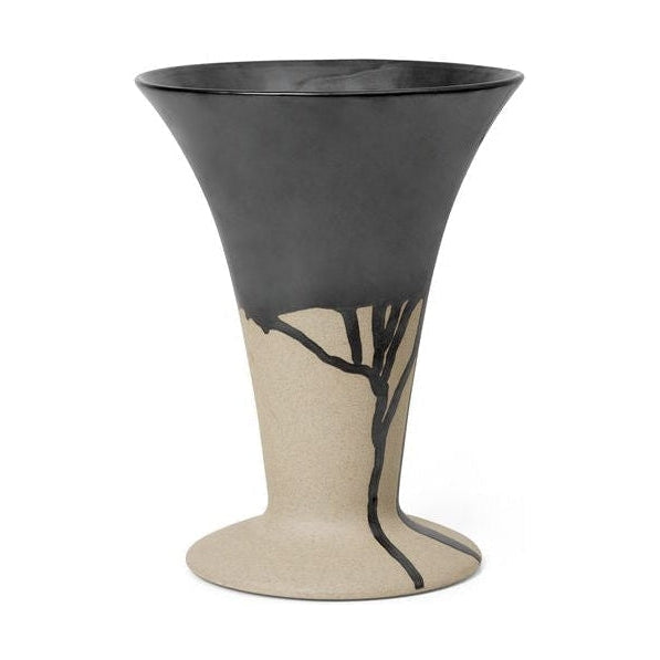 Ferm Living Flores vas, sand/svart