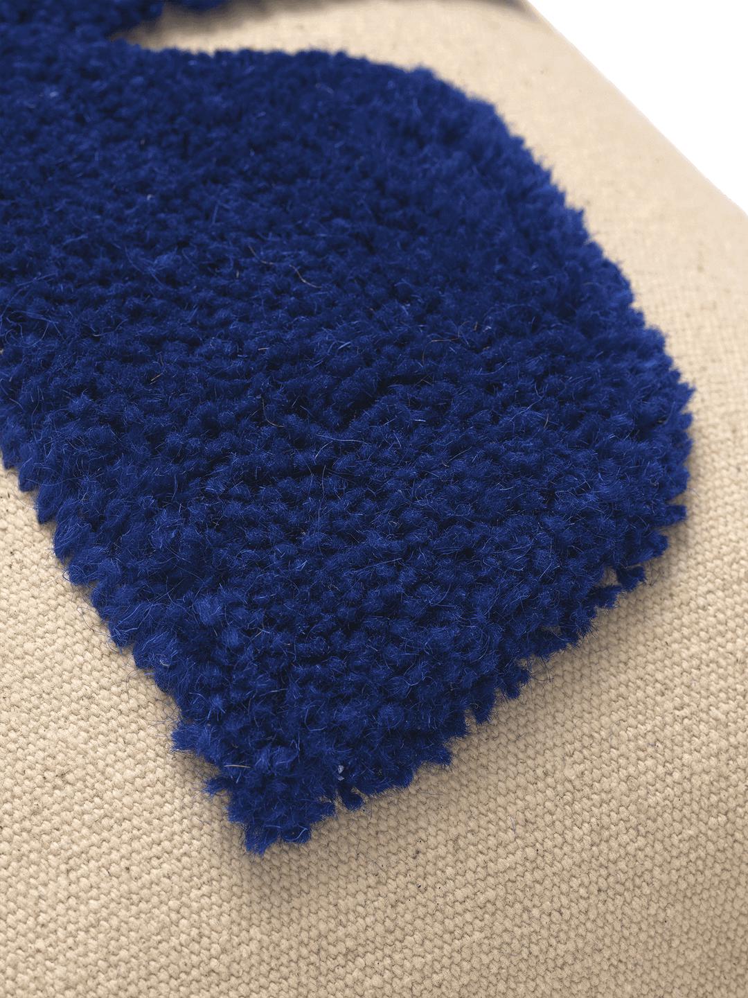Ferm Living Lay Cushion Rectangular, Sand/Blue