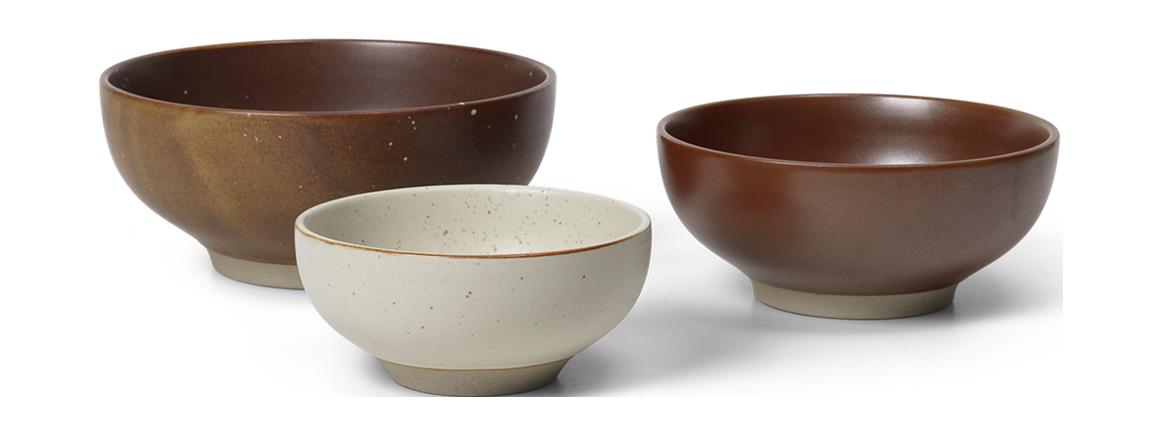 Ferm Living Midi Bowls Set Of 3, Multi