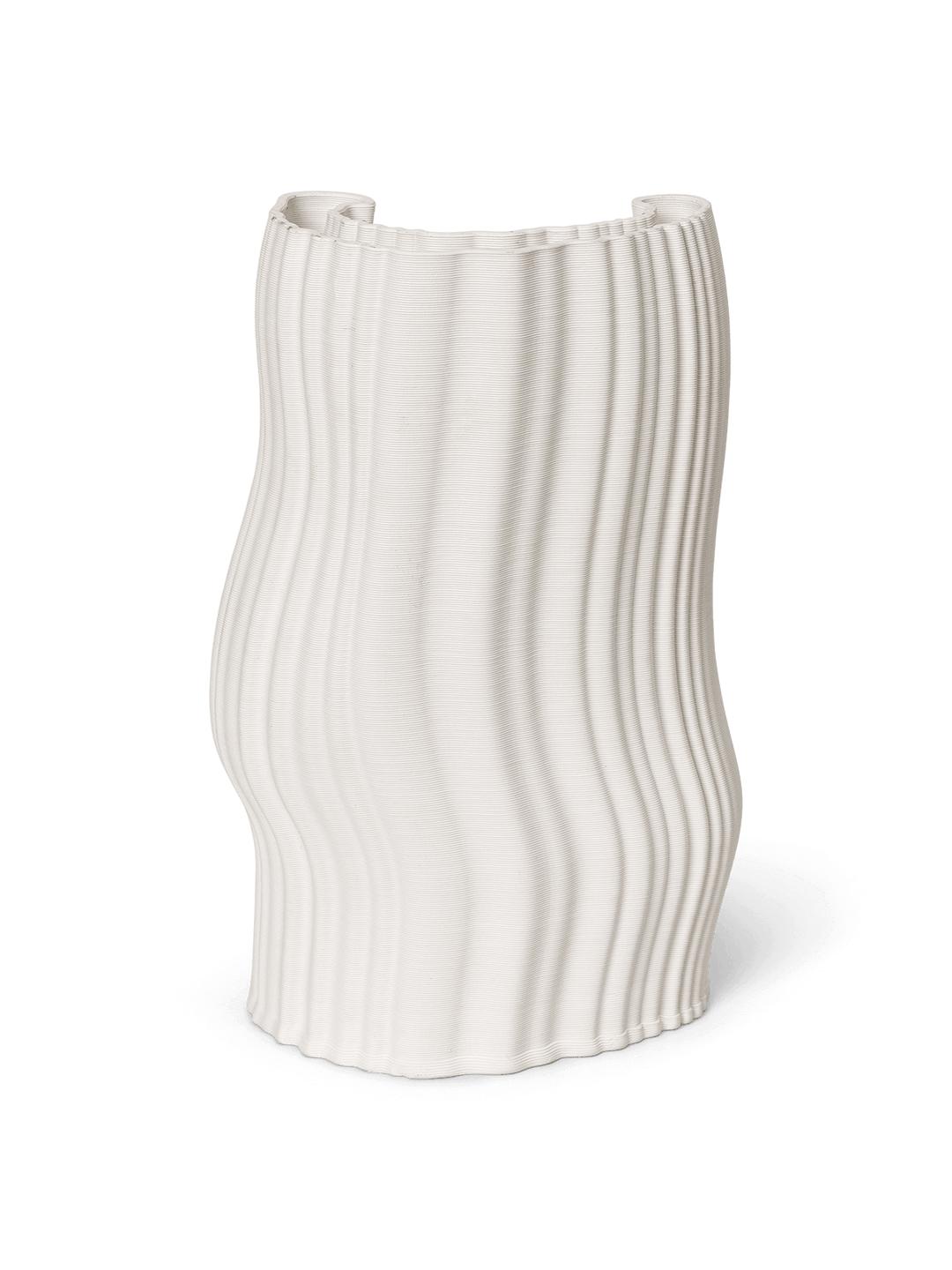 Ferm Living Moire vase, råhvid