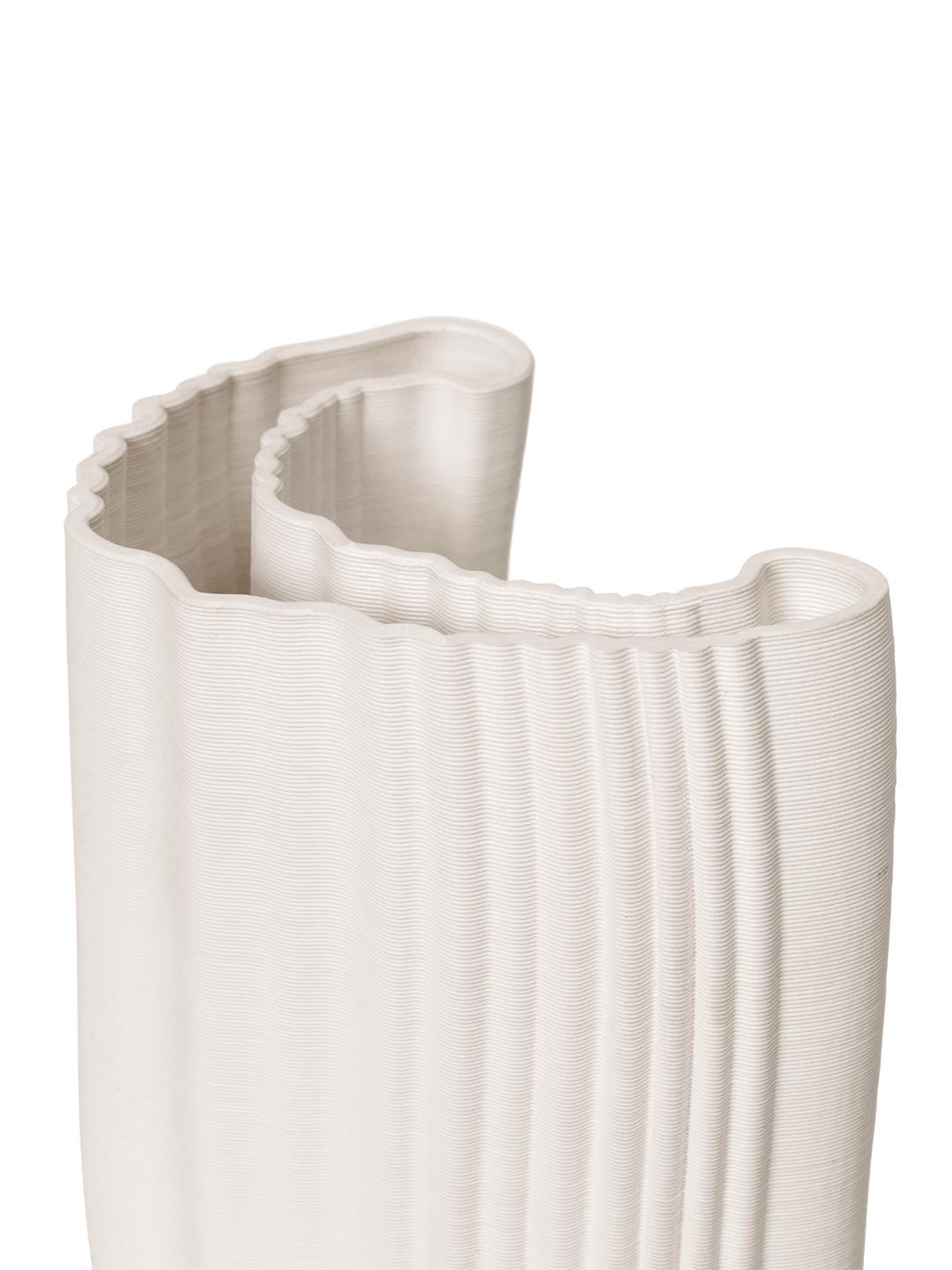 Vase moiré Ferm Living, blanc cassé