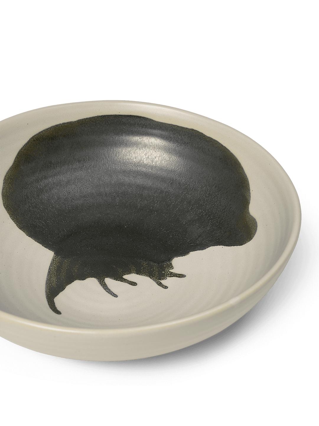 Ferm Living Omhu Bowl grande, al largo di bianco/carbone