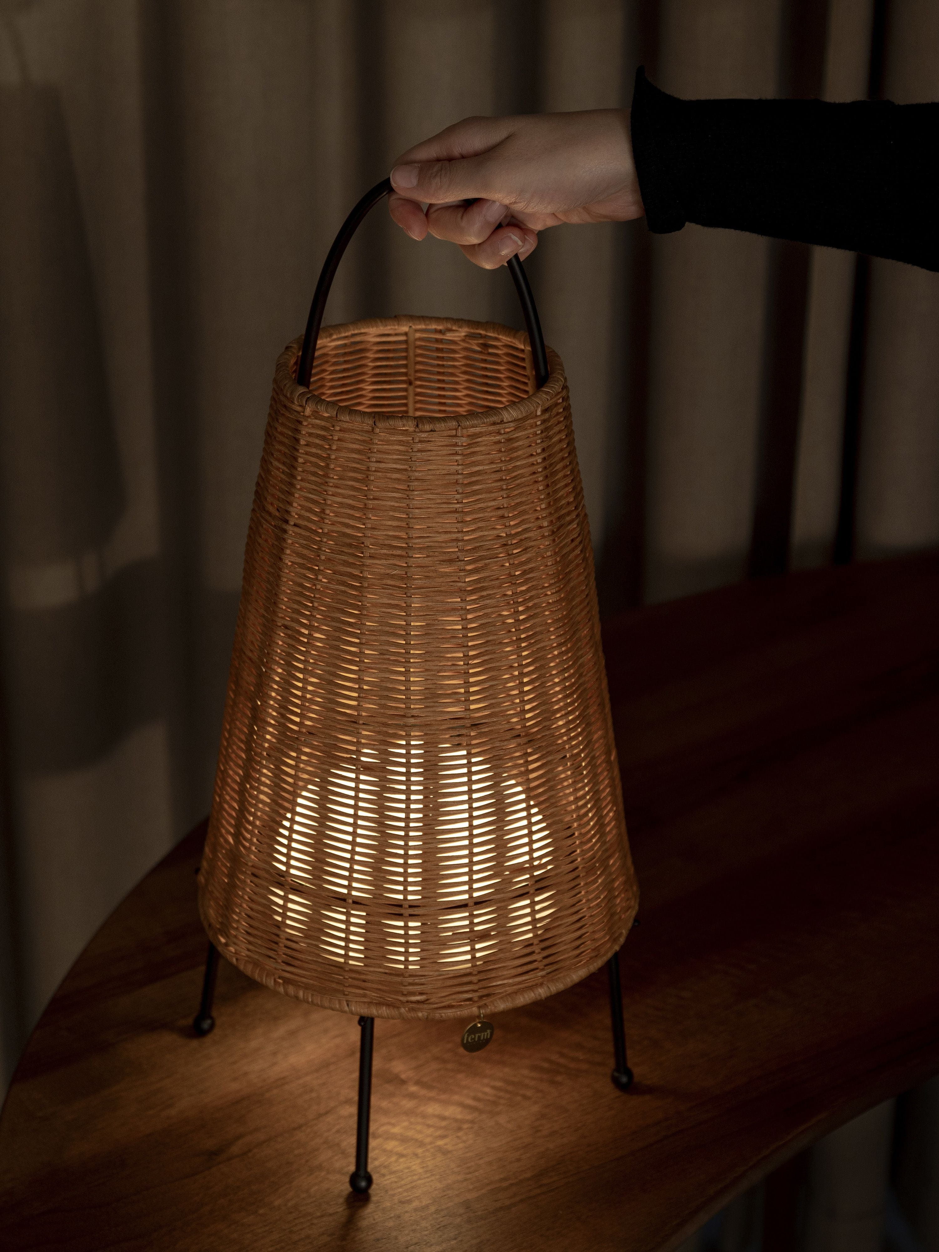 Ferm Living Lampe tressée Porti, naturel