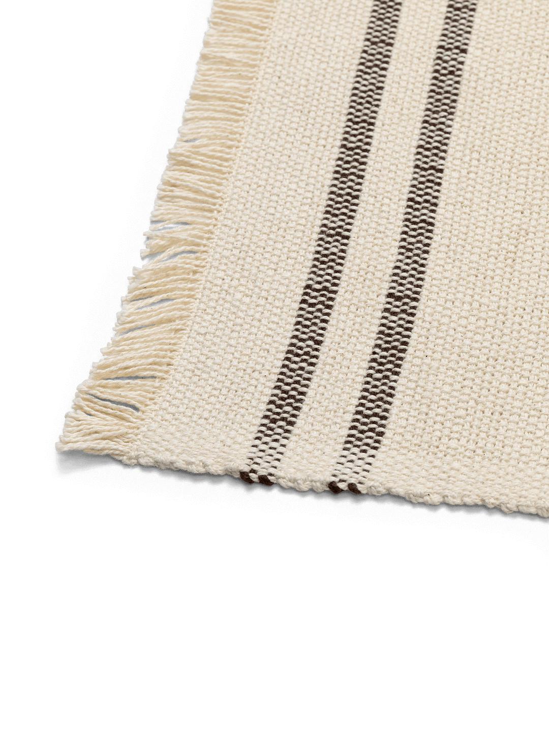 Ferm Living Savor Placemats, Off White/Chocolate