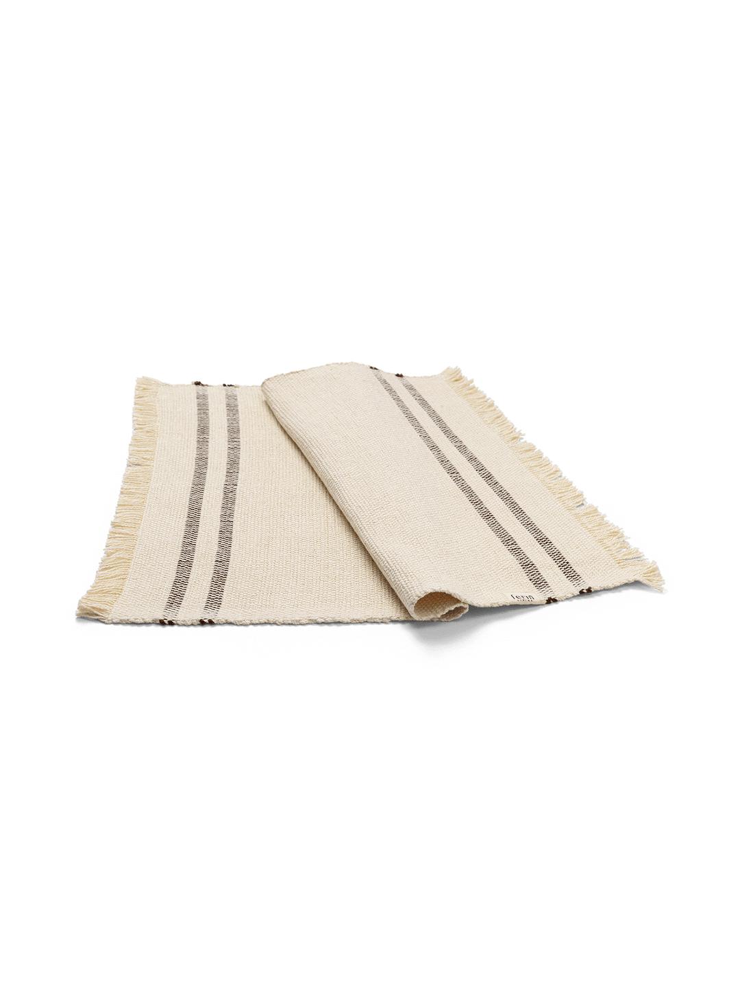 Ferm Living Savor Placemats, Off White/Chocolate