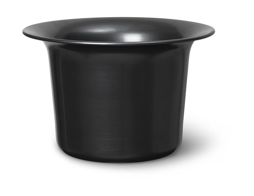 Ferm Living Spun Alu Basket Bajo, aluminio negro