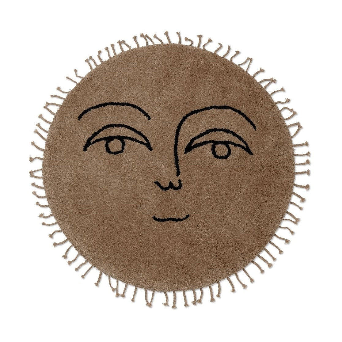 Ferm Living Sun Rug，带有条纹大，天然