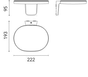 Flos oplight w1 vegglampe, grå