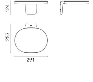 Flos Oplight W2 Wandleuchte, Anthrazit