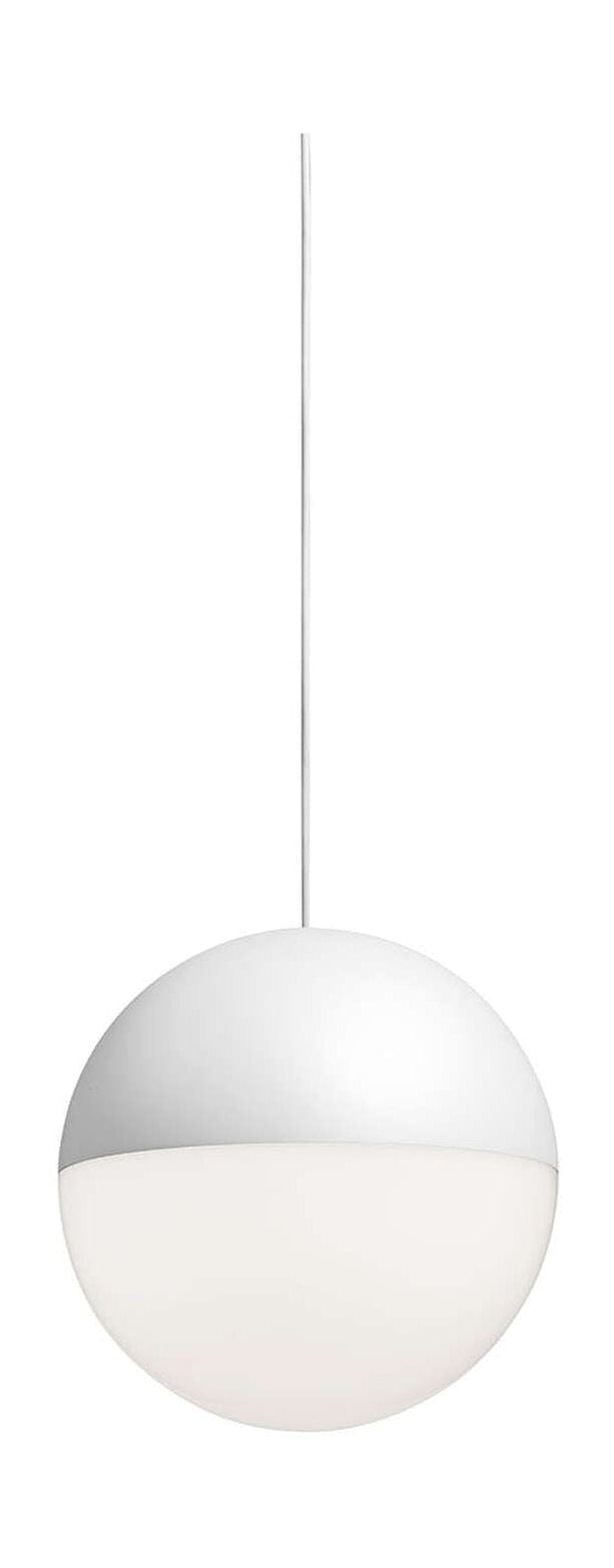 Lámpara colgante de cabeza de pelota de bola de cuerda FLOS 12 m, blanco