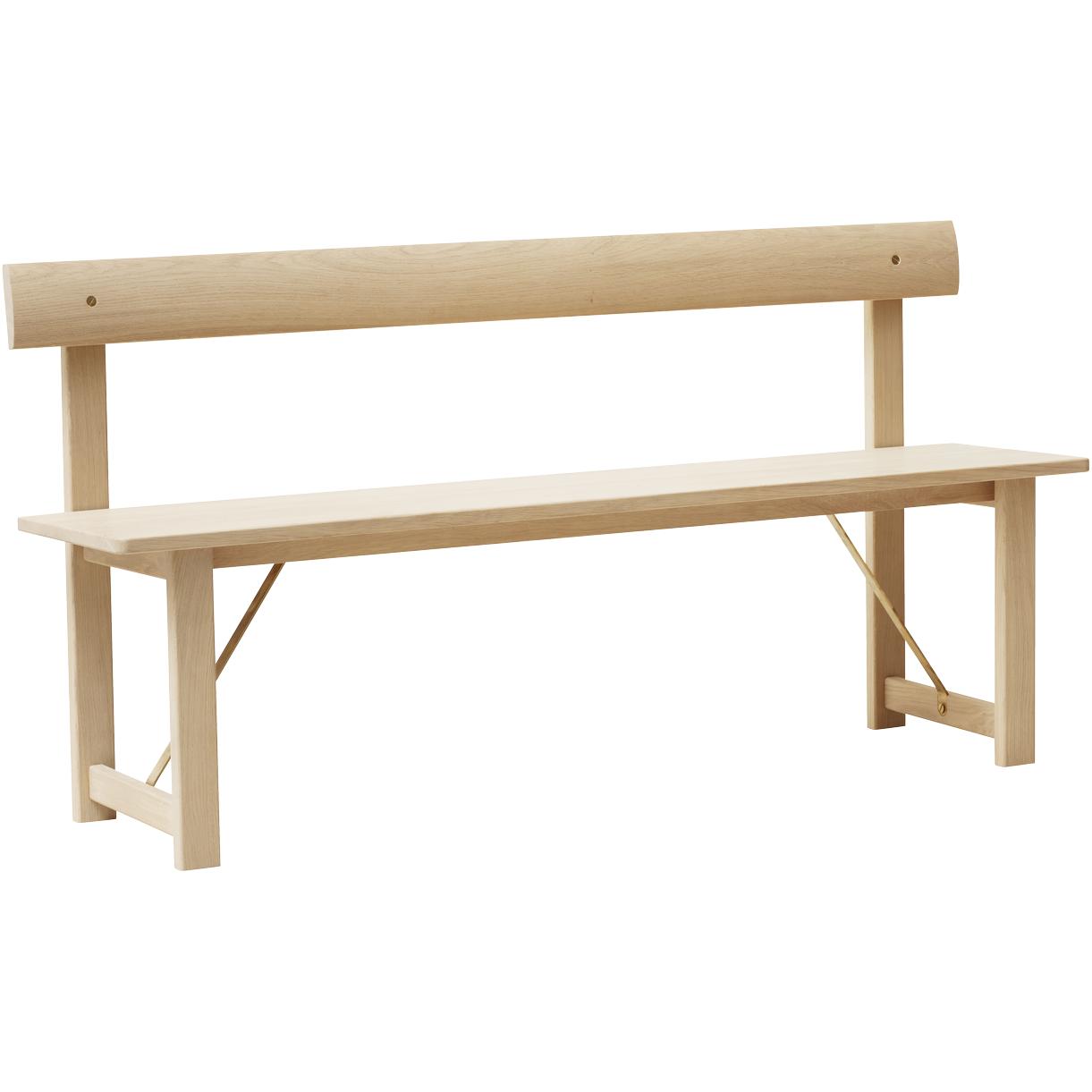 形式和精炼位置长凳155厘米。白油橡木