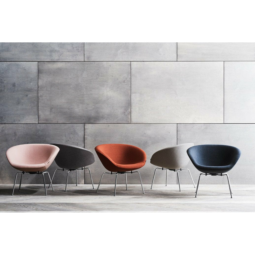 Fritz Hansen AJ Pot Lounge Chair Powder Coated stålstoff, mørk grå