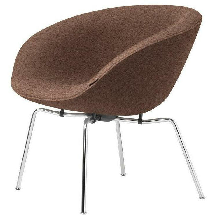 Fritz Hansen AJ Pot Lounge Stol Chromated Frame Fabric, Christianshavn Beige/Orange