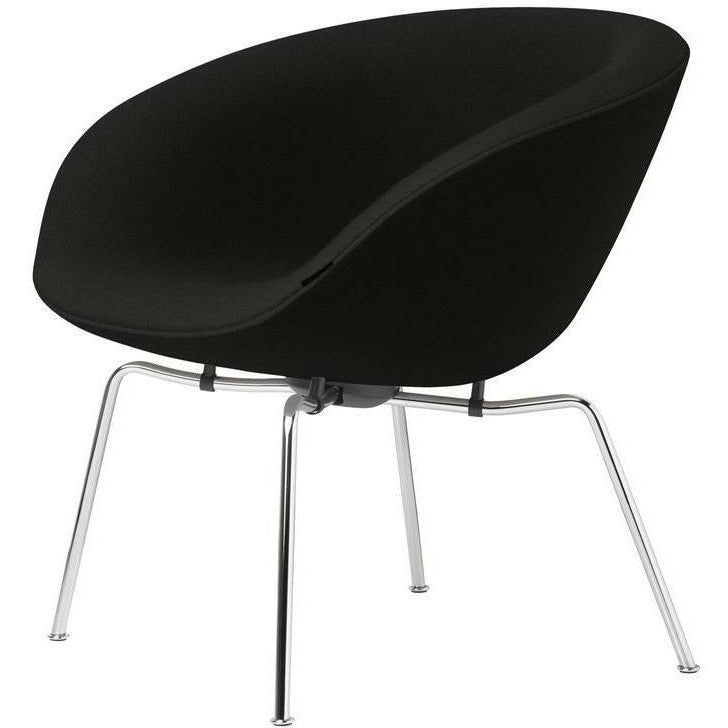 Fritz Hansen AJ Pot Lounge椅子镀铬面料，ChristianShavn Black Uni