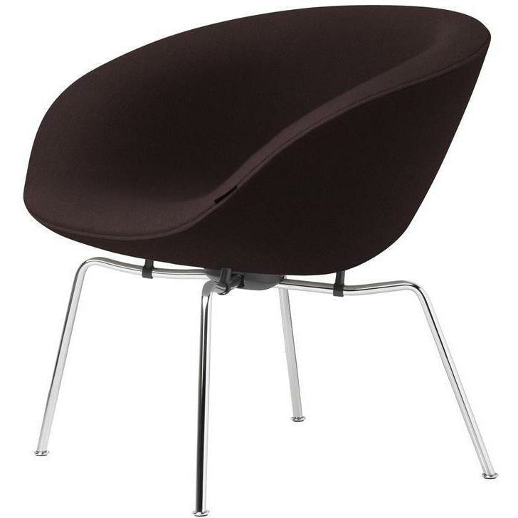 Fritz Hansen AJ Pot Lounge Chom Chromed Frame Fabric, ChristianShavn Dark Red Uni