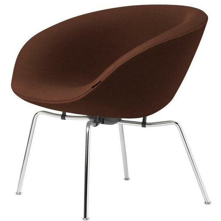 Fritz Hansen AJ Pot Lounge Chair chromé Fabric, Christianshavn Dark Orange