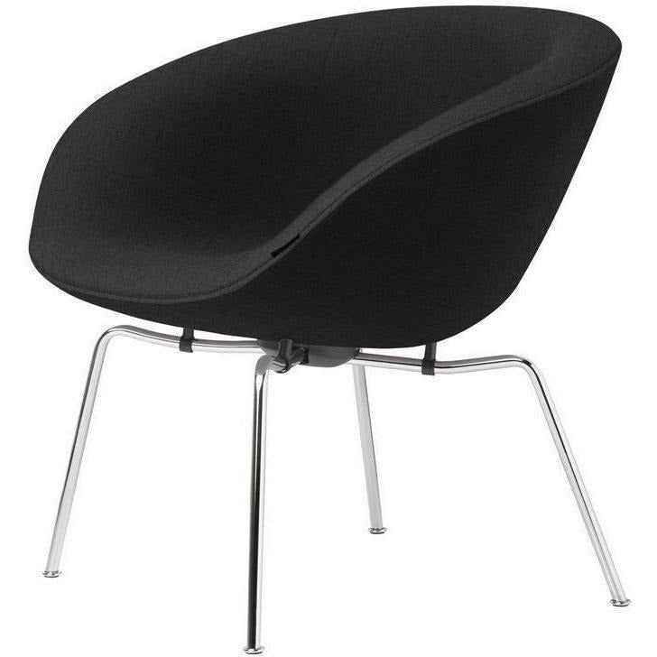 Fritz Hansen Aj Pot Lounge Chair Verchromtes Gestell Stoff, Christianshavn Dunkelgrau