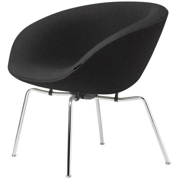 Fritz Hansen Aj Pot Lounge Chair Verchromtes Gestell Stoff, Christianshavn Grau