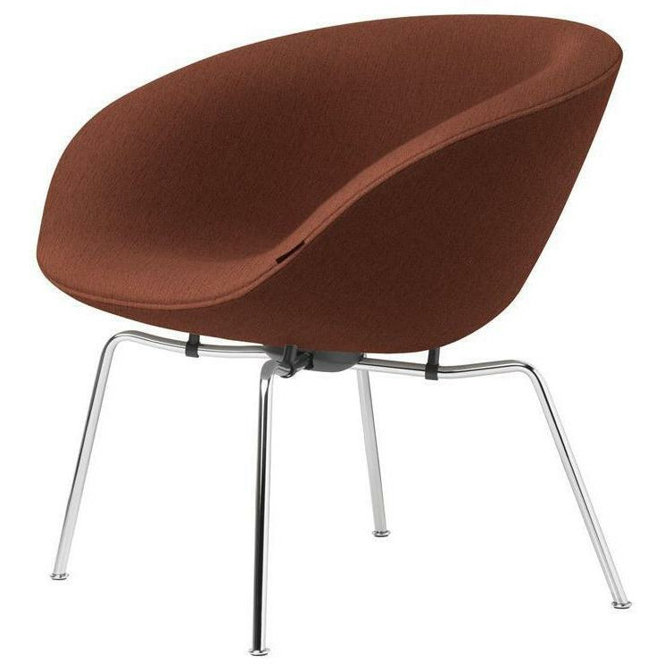 Fritz Hansen AJ Pot sillón de marco chapado cromado tela, Christianshavn naranja