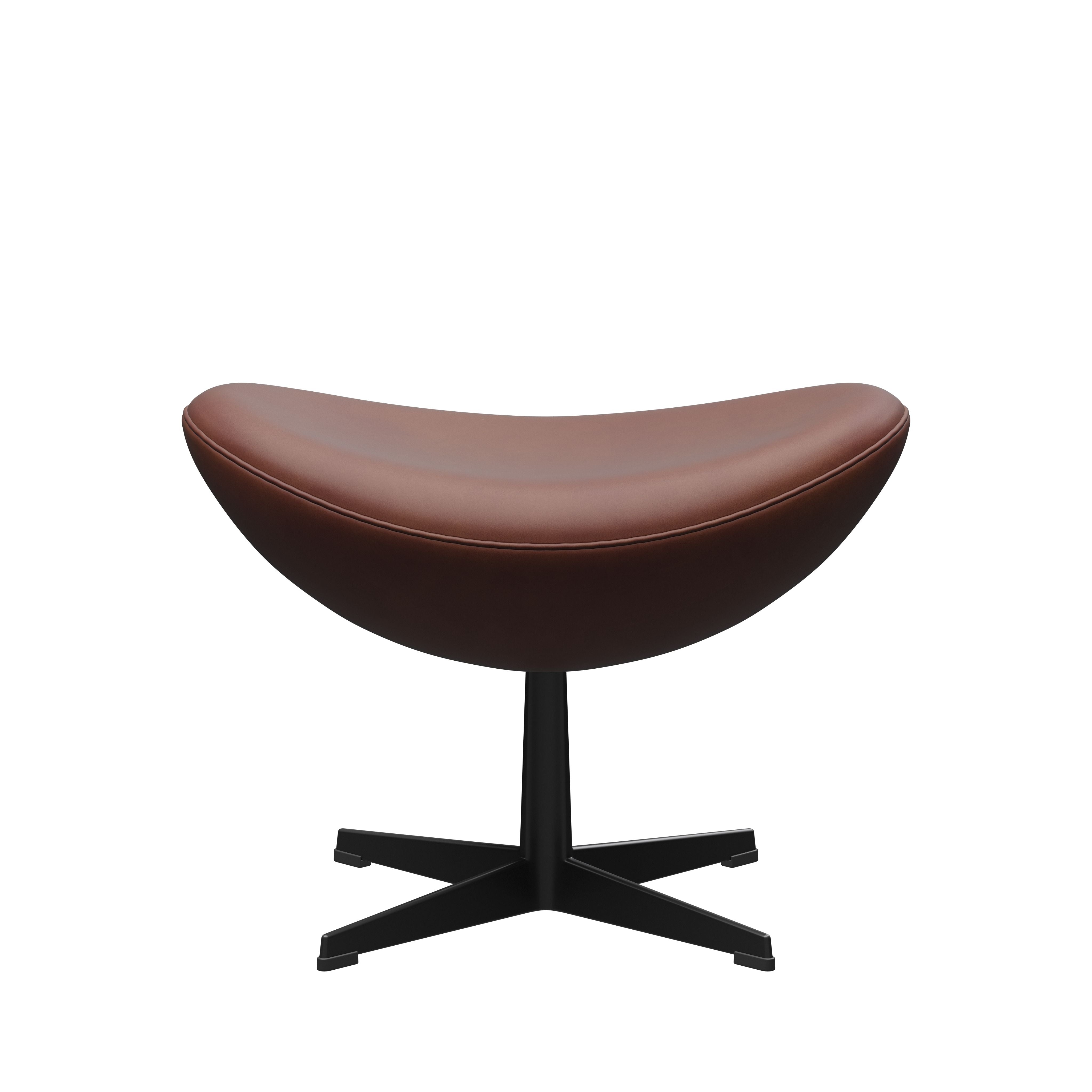 Fritz Hansen The Egg Footstool, Grace Chestnut Leather Anniversary Collection